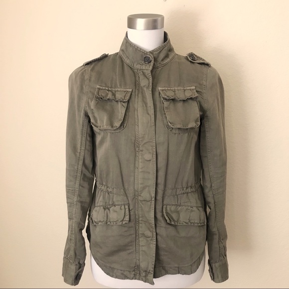 LOFT Jackets & Blazers - LOFT Petite Utility Jacket in Washed Army Green